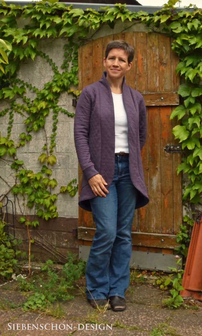 Designbeispiel: lillesol women No.46 LongCardigan Schalkragen