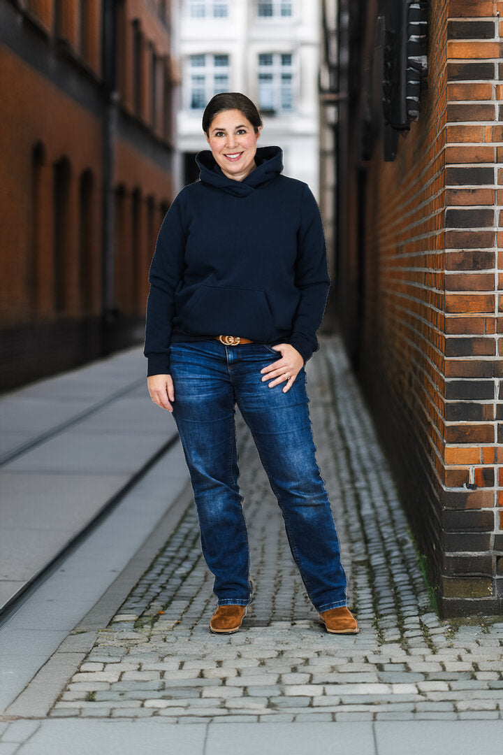 Ebook / Schnittmuster lillesol women No100 Hoodie "Fiesta" * mit Video-Nähanleitung*