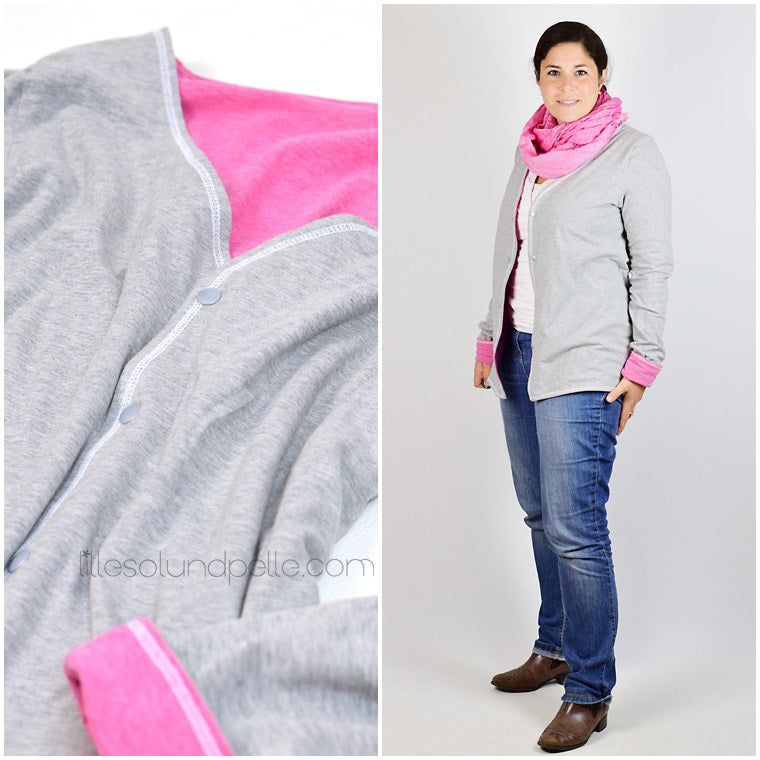 Ebook / Schnittmuster lillesol women No.11 Cardigan *mit Video-Nähanleitung*