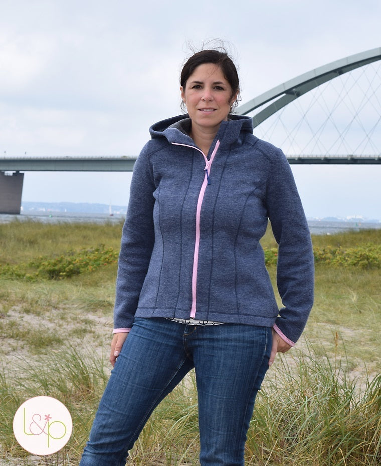 Ebook / Schnittmuster lillesol women No.21 Softshelljacke * mit Video-Nähanleitung *