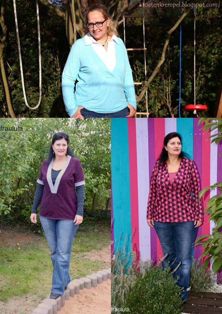 Papierschnittmuster lillesol women No.24 Shirt mit V-Ausschnitt * mit Video-Nähanleitung * ✂✂✂