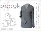 Ebook / Schnittmuster lillesol women No.24 Shirt mit V-Ausschnitt * mit Video-Nähanleitung *