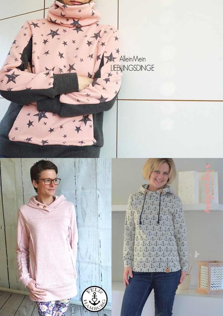 Papierschnittmuster lillesol women No.25 Hoodie * mit Video-Nähanleitung * ✂✂✂