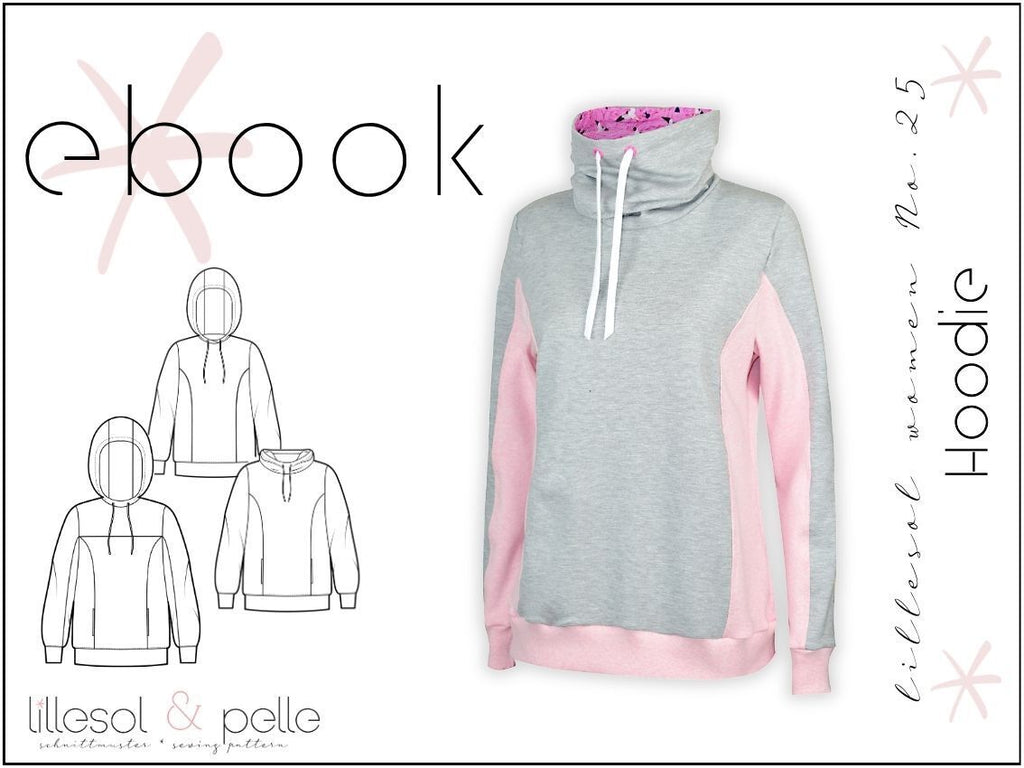 Ebook / Schnittmuster lillesol women No.25 Hoodie * mit Video-Nähanleitung *