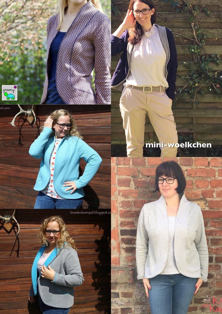 Designbeispiel: lillesol women No.29 Cardigan mit Schalkragen