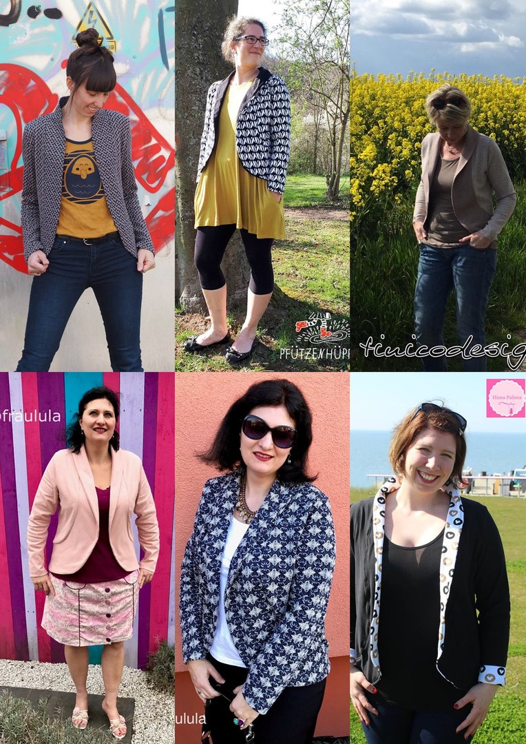 Designbeispiel: lillesol women No.29 Cardigan mit Schalkragen