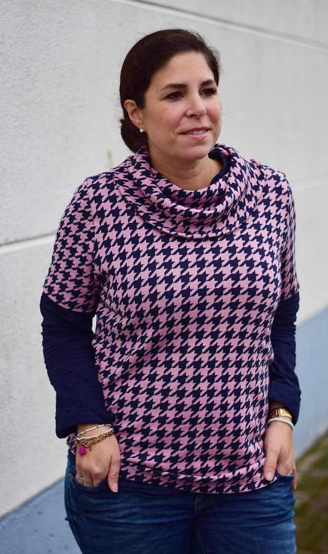Ebook / Schnittmuster lillesol women No.32 Shirt mit Kuschelkragen *mit Video-Nähanleitung*