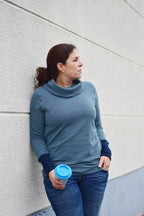 Ebook / Schnittmuster lillesol women No.32 Shirt mit Kuschelkragen *mit Video-Nähanleitung*