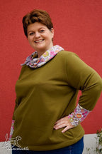 Designbeispiel: lillesol women No.32 Shirt mit Kuschelkragen