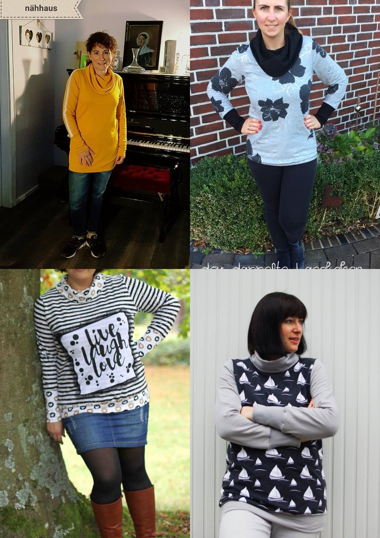 Designbeispiel: lillesol women No.32 Shirt mit Kuschelkragen