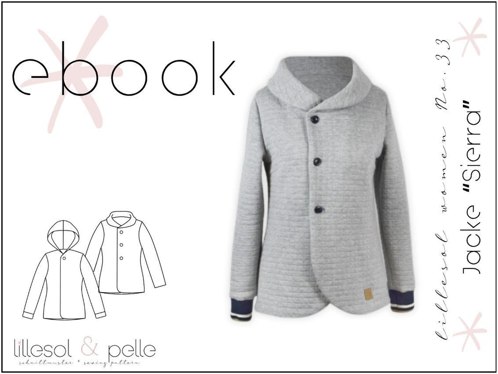 Ebook / Schnittmuster lillesol women No.33 Jacke Sierra *mit Video-Anleitung*