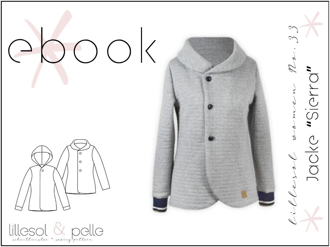 Ebook / Schnittmuster lillesol women No.33 Jacke Sierra *mit Video-Anleitung*
