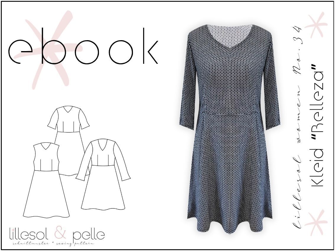 Ebook / Schnittmuster lillesol women No.34 Kleid Belleza * mit Video-Nähanleitung *