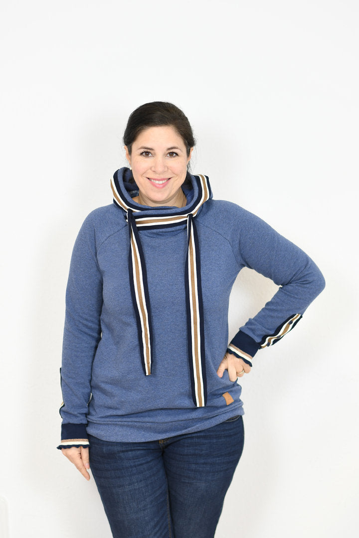 Sweat Melange Uni Basic - rosa / Stoff "Eike" von Swafing