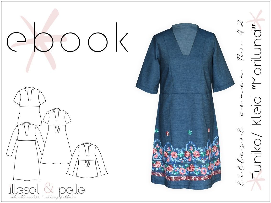 Ebook / Schnittmuster lillesol women No.42 Kleid/Tunika Mariluna *mit Video Nähanleitung