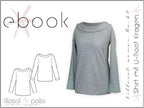 Ebook / Schnittmuster lillesol women No.47 Shirt mit Uboot-Kragen *mit Video Nähanleitung*