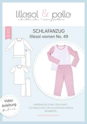 Schnittmuster lillesol women No.49 Schlafanzug *mit Video Nähanleitung*