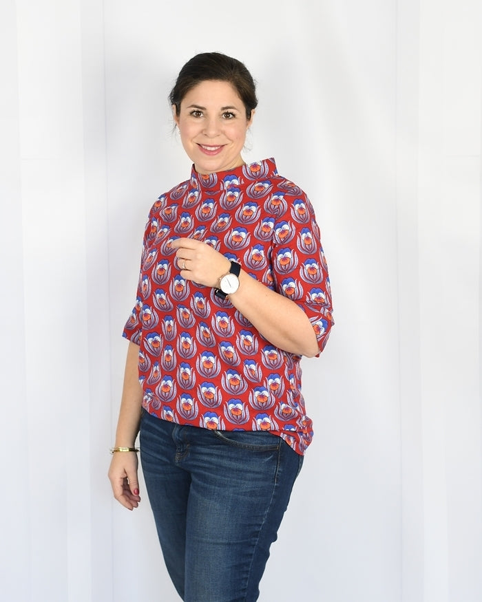 Ebook / Schnittmuster lillesol women No.51 Olivia-Bluse *mit Video Nähanleitung*