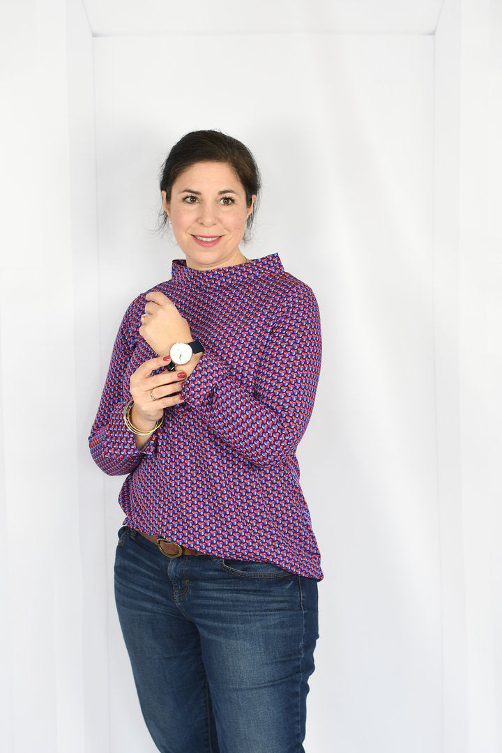 Ebook / Schnittmuster lillesol women No.51 Olivia-Bluse *mit Video Nähanleitung*
