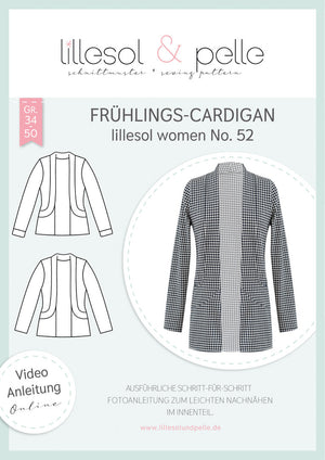 Schnittmuster lillesol women No.52 Frühlings-Cardigan *mit Video Nähanleitung*