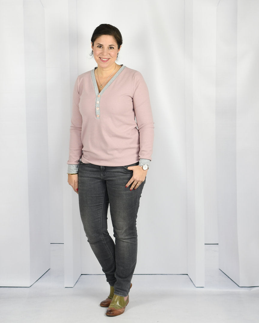 Papierschnittmuster lillesol women No.53 Shirt mit Knopfleiste *mit Video-Nähanleitung*✂✂✂
