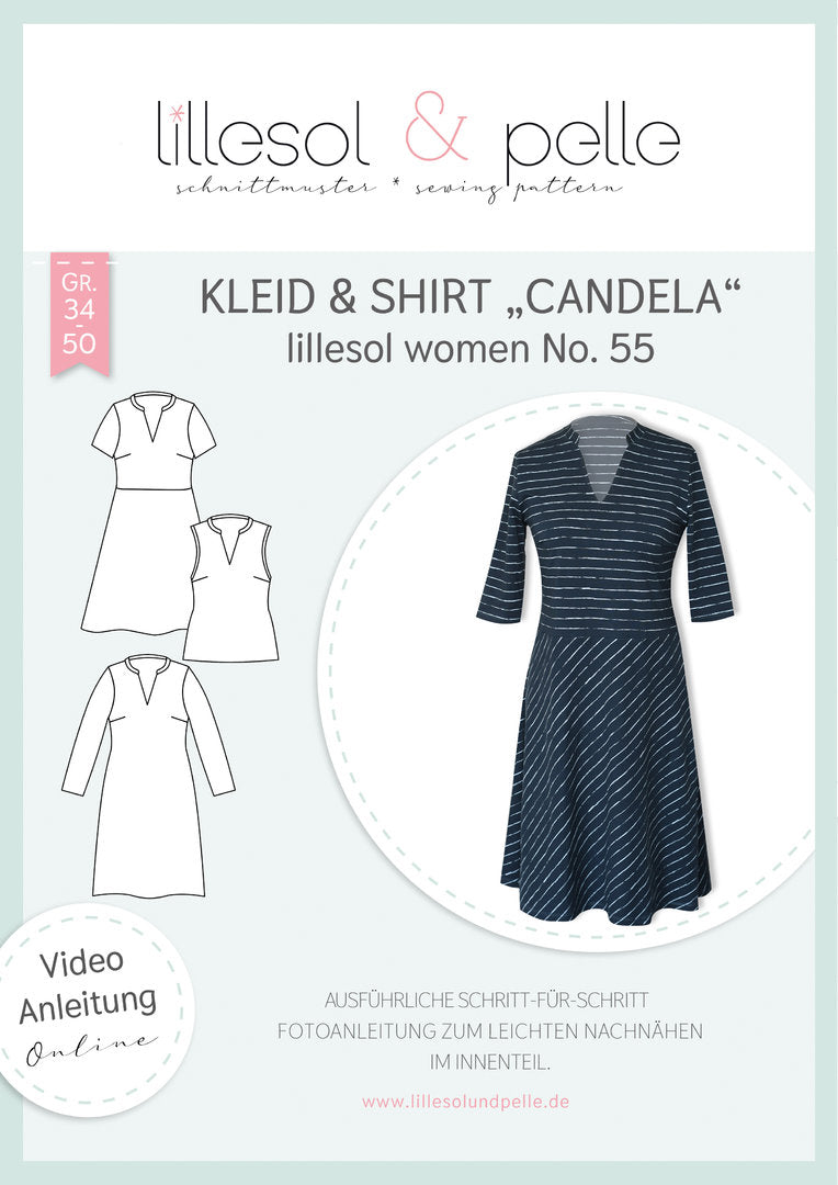 Papierschnittmuster lillesol women No.55 Kleid & Shirt Candela *mit Video-Nähanleitung* ✂✂✂