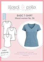 Papierschnittmuster lillesol women No.56 Basic T-Shirt *mit Video-Nähanleitung* ✂✂✂