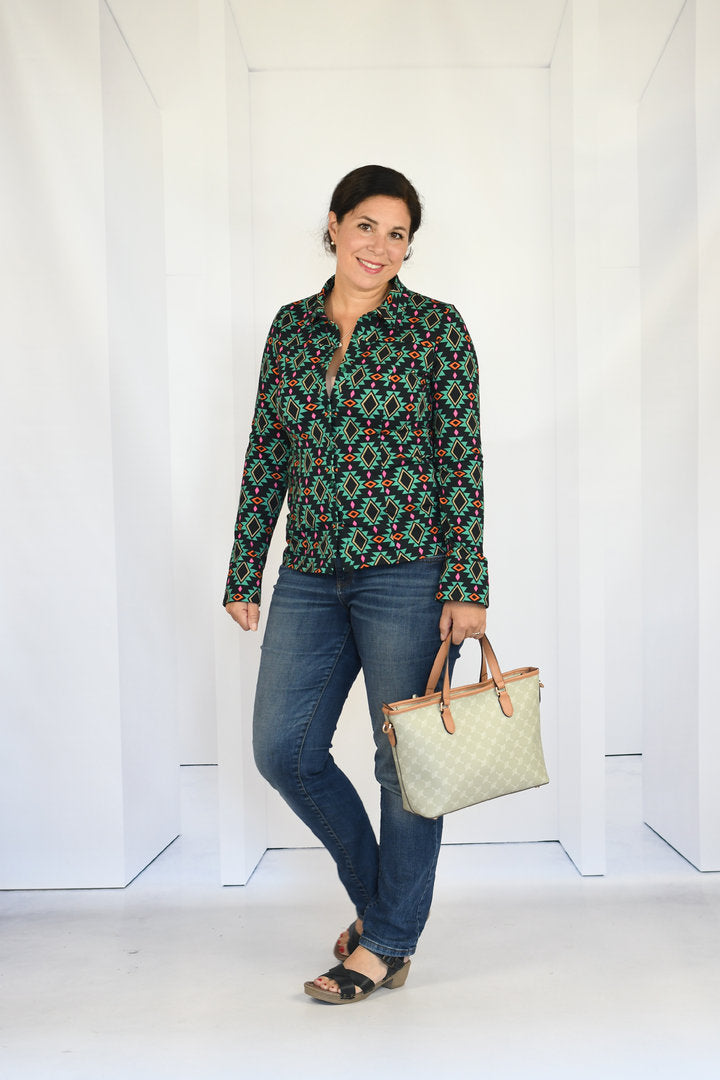 Ebook / Schnittmuster lillesol women No.57 Jerseybluse Leanna *mit Video Nähanleitung*