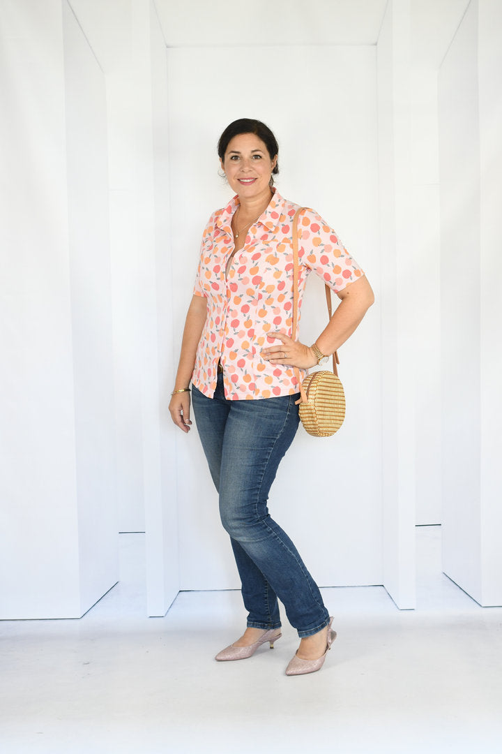Ebook / Schnittmuster lillesol women No.57 Jerseybluse Leanna *mit Video Nähanleitung*