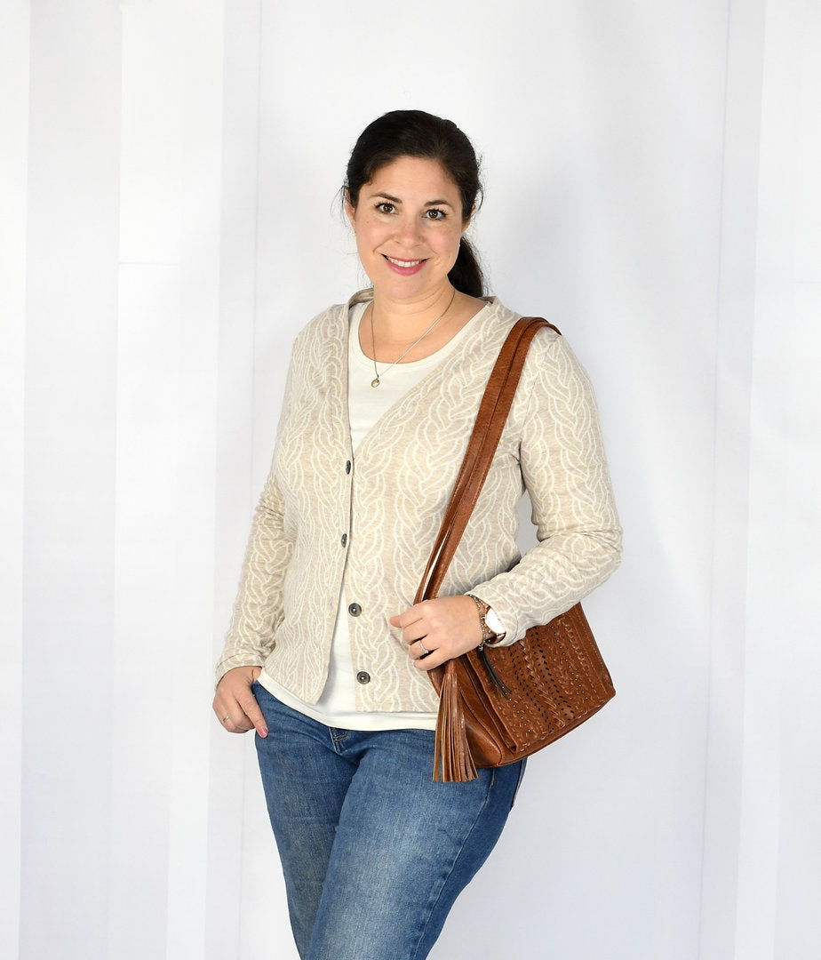 Papierschnittmuster lillesol women No.59 Basic-Strickjacke *mit Video-Nähanleitung* ✂✂✂