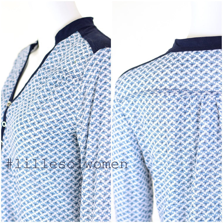 Ebook / Schnittmuster lillesol women No.5 Blusenshirt Jersey *mit Video-Nähanleitung*