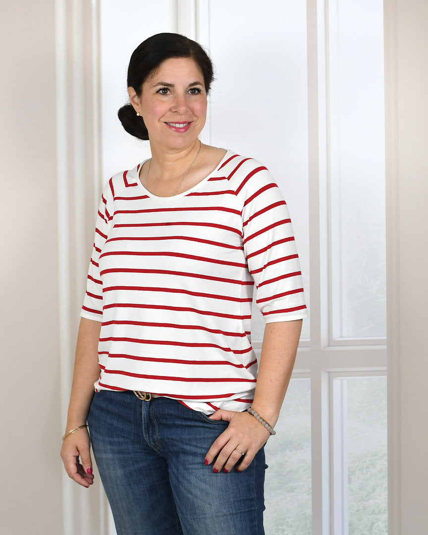 Ebook / Schnittmuster lillesol women No.65 Raglanshirt "Combina" *mit Video Nähanleitung*