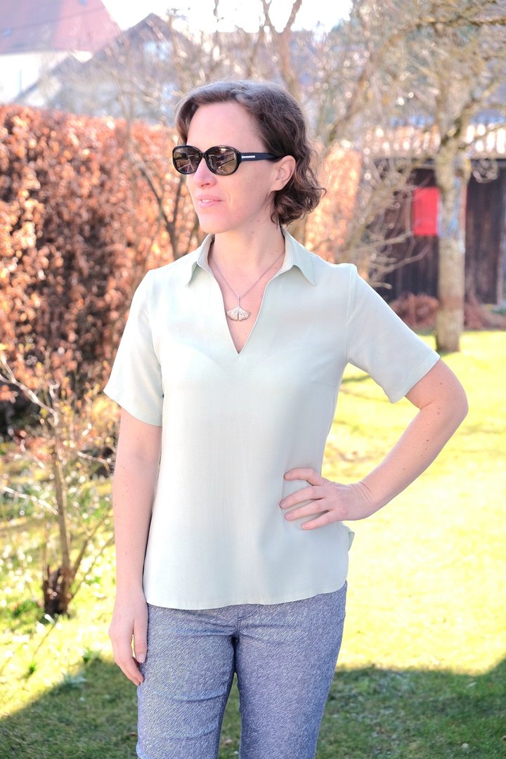Designbeispiel: lillesol women No.70 Blusenshirt & Kleid "Kaia" mit Video-Nähanleitung