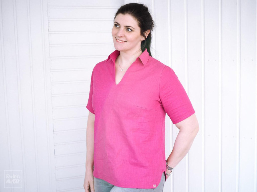 Designbeispiel: lillesol women No.70 Blusenshirt & Kleid "Kaia" mit Video-Nähanleitung