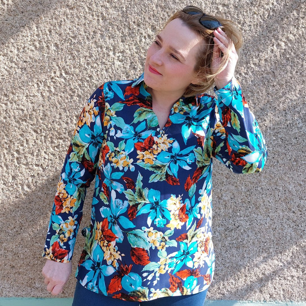 Designbeispiel: lillesol women No.70 Blusenshirt & Kleid "Kaia" mit Video-Nähanleitung