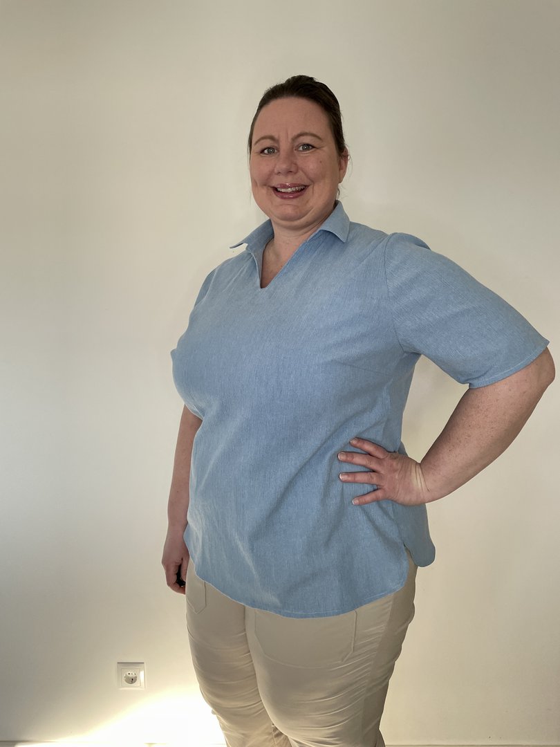 Designbeispiel: lillesol women No.70 Blusenshirt & Kleid "Kaia" mit Video-Nähanleitung