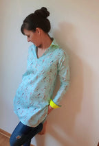 Designbeispiel: lillesol women No.70 Blusenshirt & Kleid "Kaia" mit Video-Nähanleitung