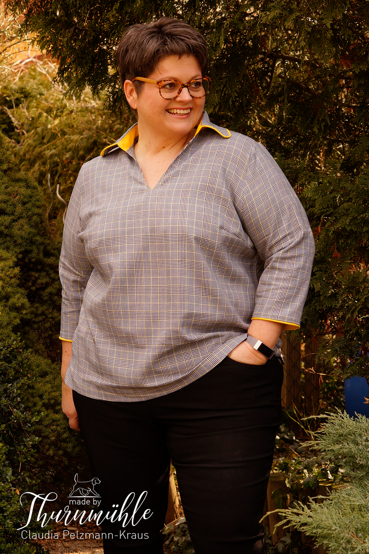 Designbeispiel: lillesol women No.70 Blusenshirt & Kleid "Kaia" mit Video-Nähanleitung