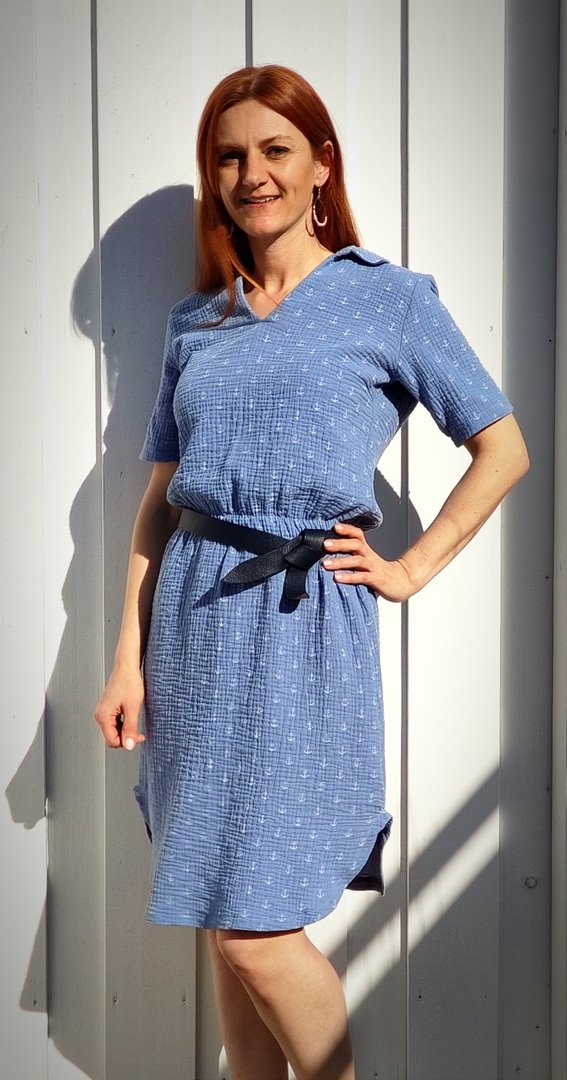 Designbeispiel: lillesol women No.70 Blusenshirt & Kleid "Kaia" mit Video-Nähanleitung