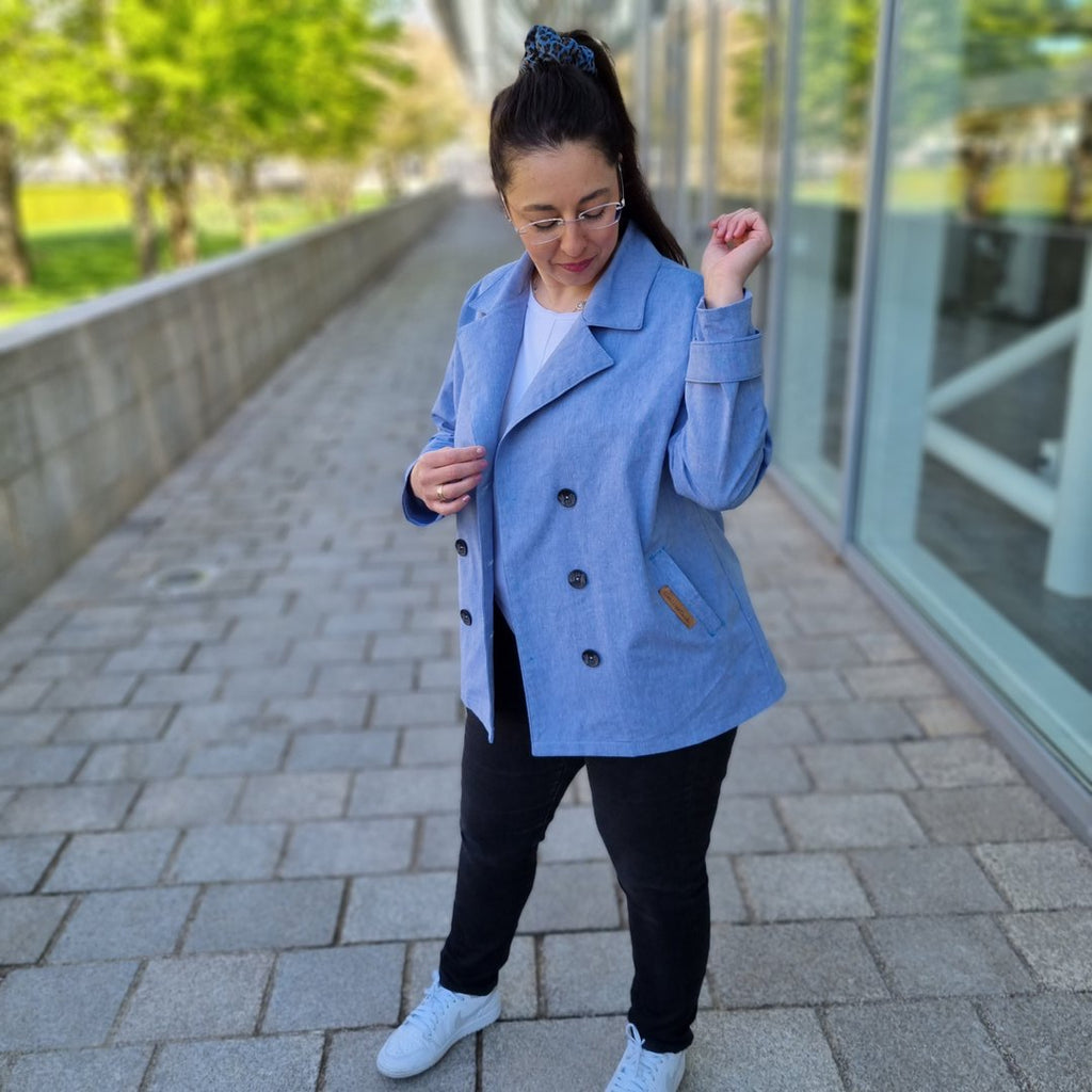Designbeispiel: lillesol women No.71 Trenchjacke "Jola" mit Video-Nähanleitung