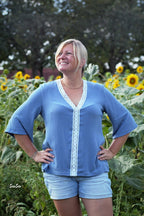 Designbeispiel: lillesol women No.74 Spitzenbluse "Valenciana"