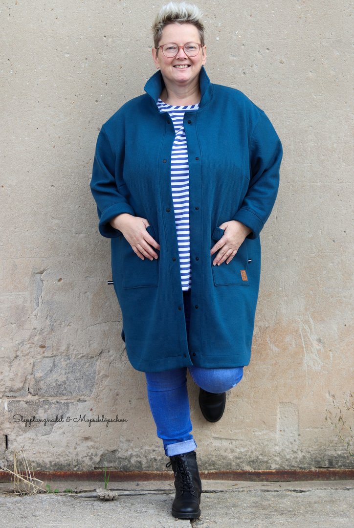Designbeispiel: lillesol women No.75 Strickmantel / Coatigan "Ama"