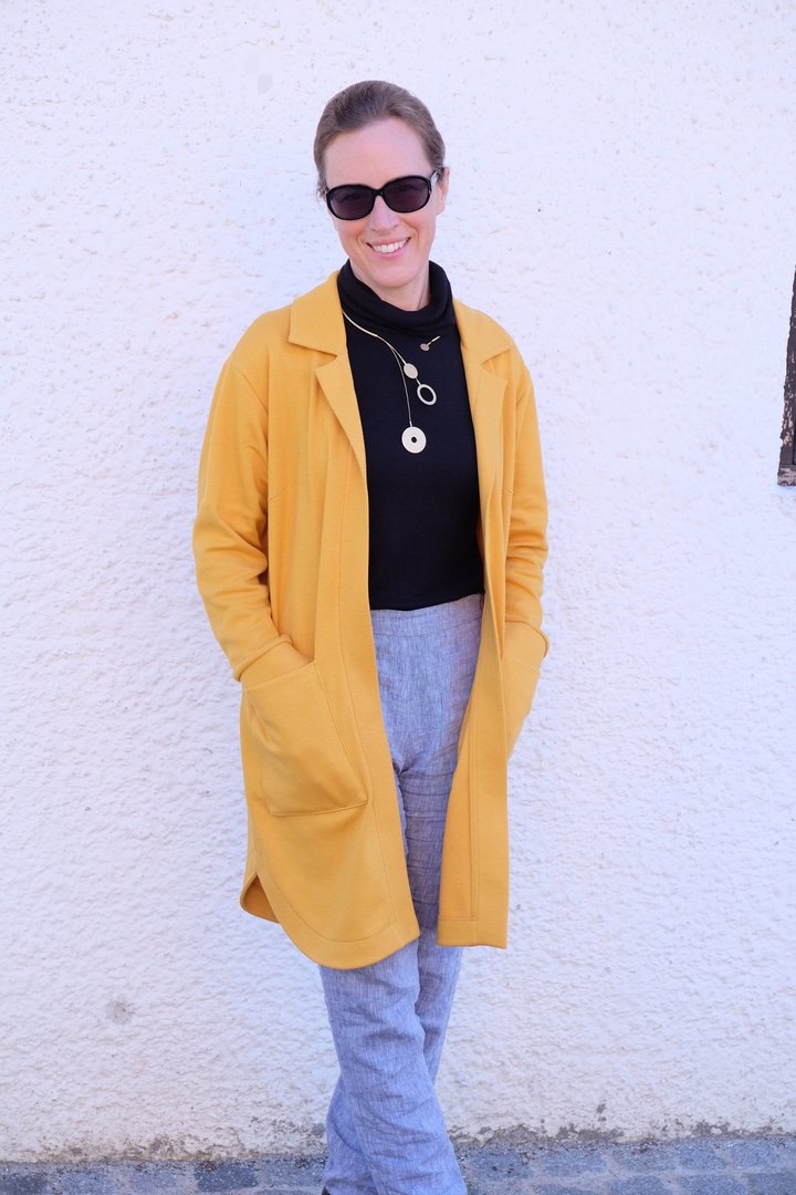 Designbeispiel: lillesol women No.75 Strickmantel / Coatigan "Ama"