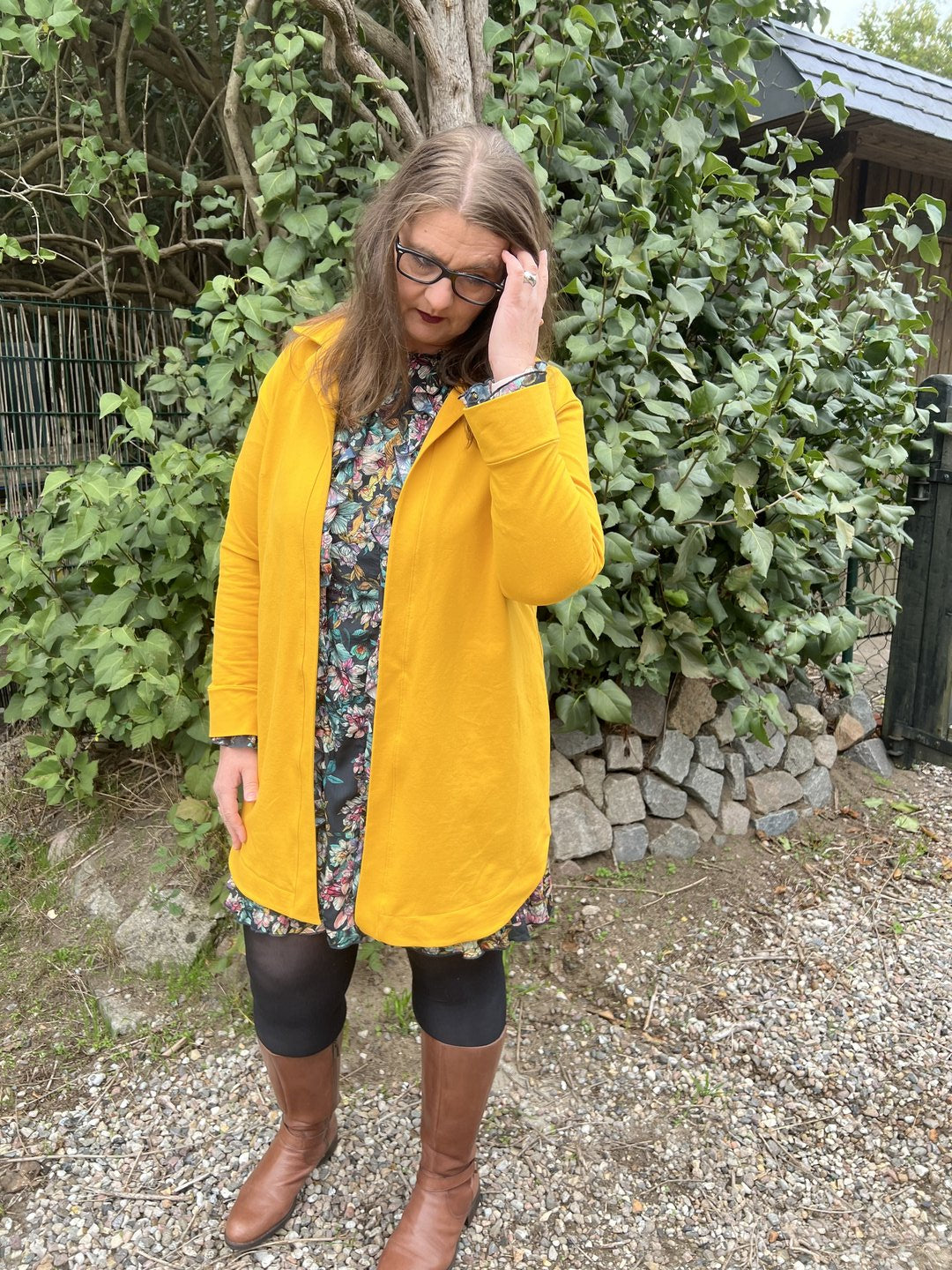 Designbeispiel: lillesol women No.75 Strickmantel/Coatigan "Ama"