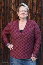 Designbeispiel: lillesol women No.76 Pullover mit Kragen "Vinta"