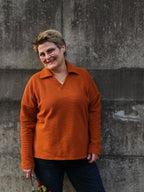 Designbeispiel: lillesol women No.76 Pullover mit Kragen "Vinta"