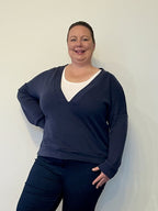 Designbeispiel: lillesol women No.76 Pullover mit Kragen "Vinta"