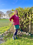 Designbeispiel: lillesol women No.76 Pullover mit Kragen "Vinta"