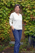 Designbeispiel: lillesol women No.76 Pullover mit Kragen "Vinta"