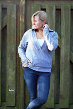 Designbeispiel: lillesol women No.76 Pullover mit Kragen "Vinta"
